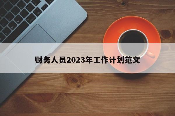 财务人员2023年工作计划范文