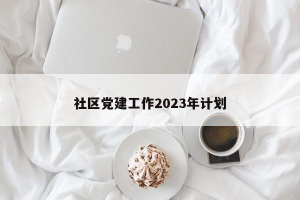 社区党建工作2023年计划